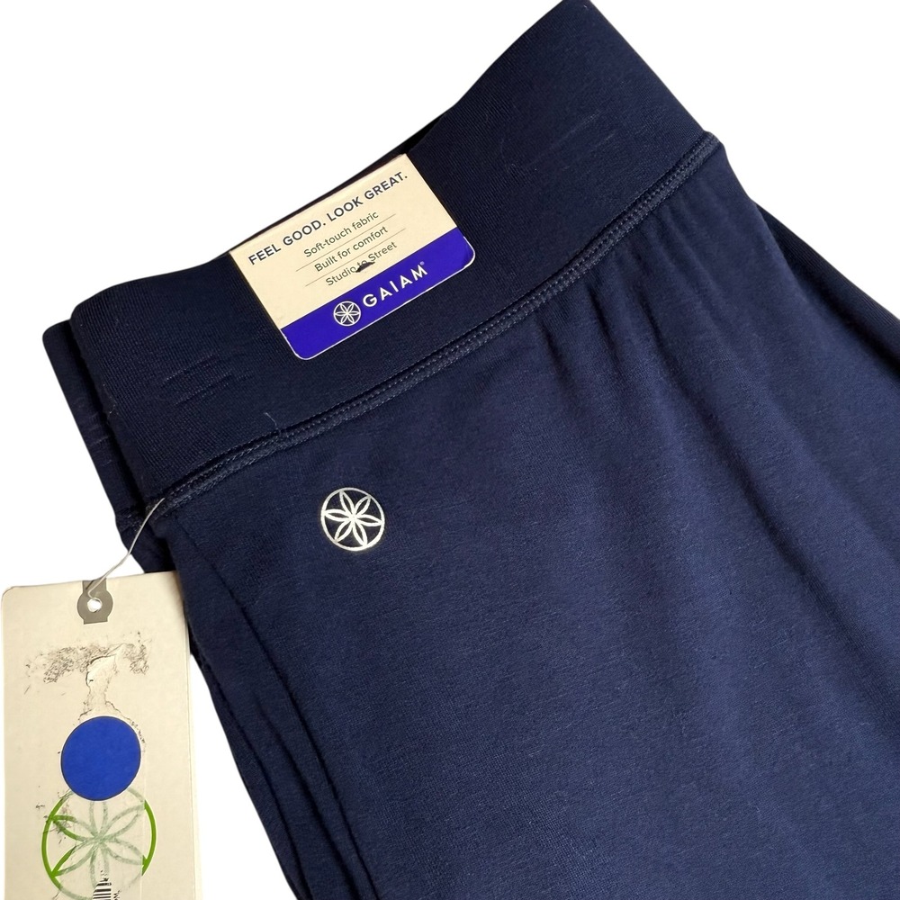 Gaiam Nirvana Jogger Pants Women Small Maritime Blue Soft-Touch Studio to Street - Picture 2 of 12